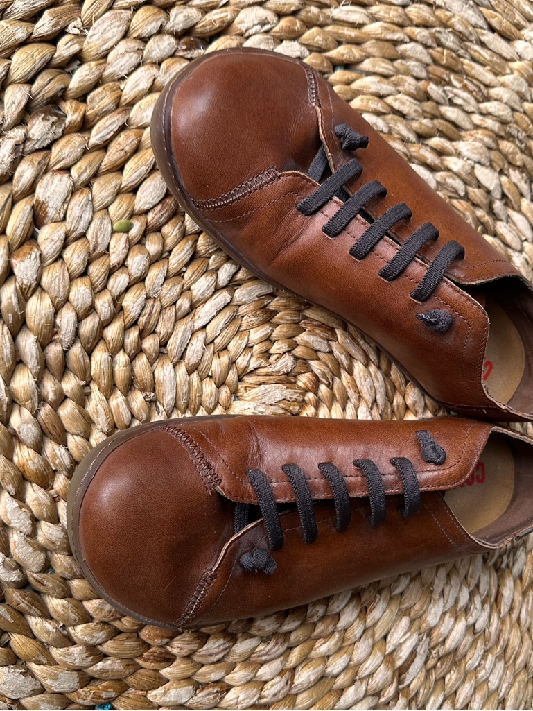 Camper Peu Brown Leather Slip-On Casual Loafers